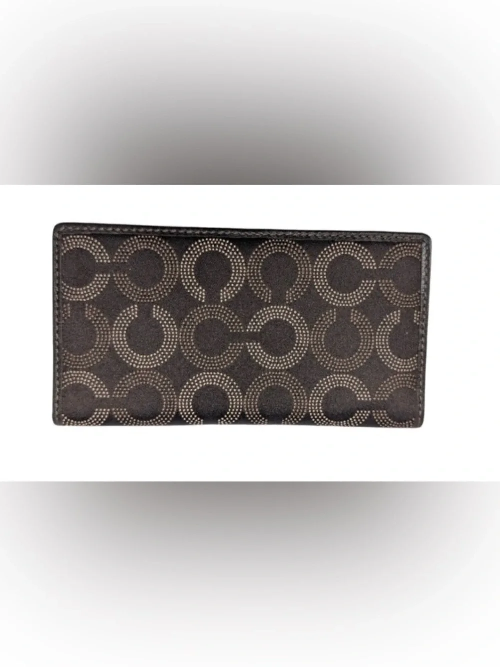 Coach Lilac and Dark Brown Leather Card Sleeve with Gold Foil Logo